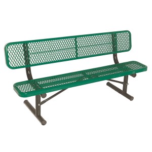 Green Expanded Metal Bench